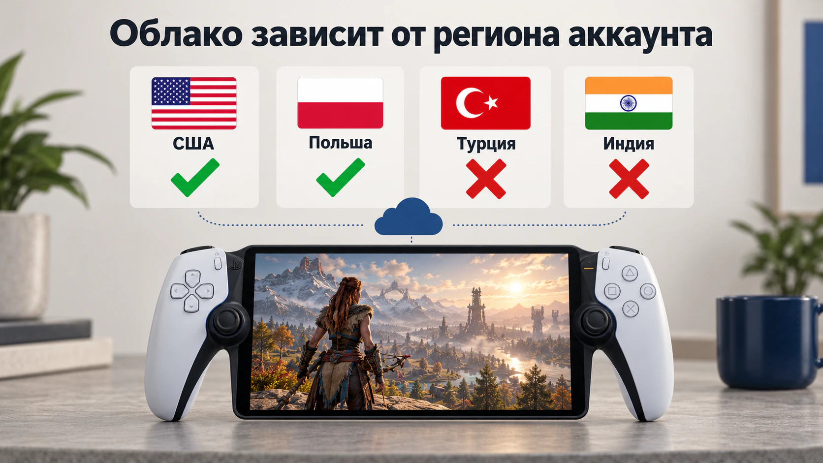 Облако зависит от региона аккаунта