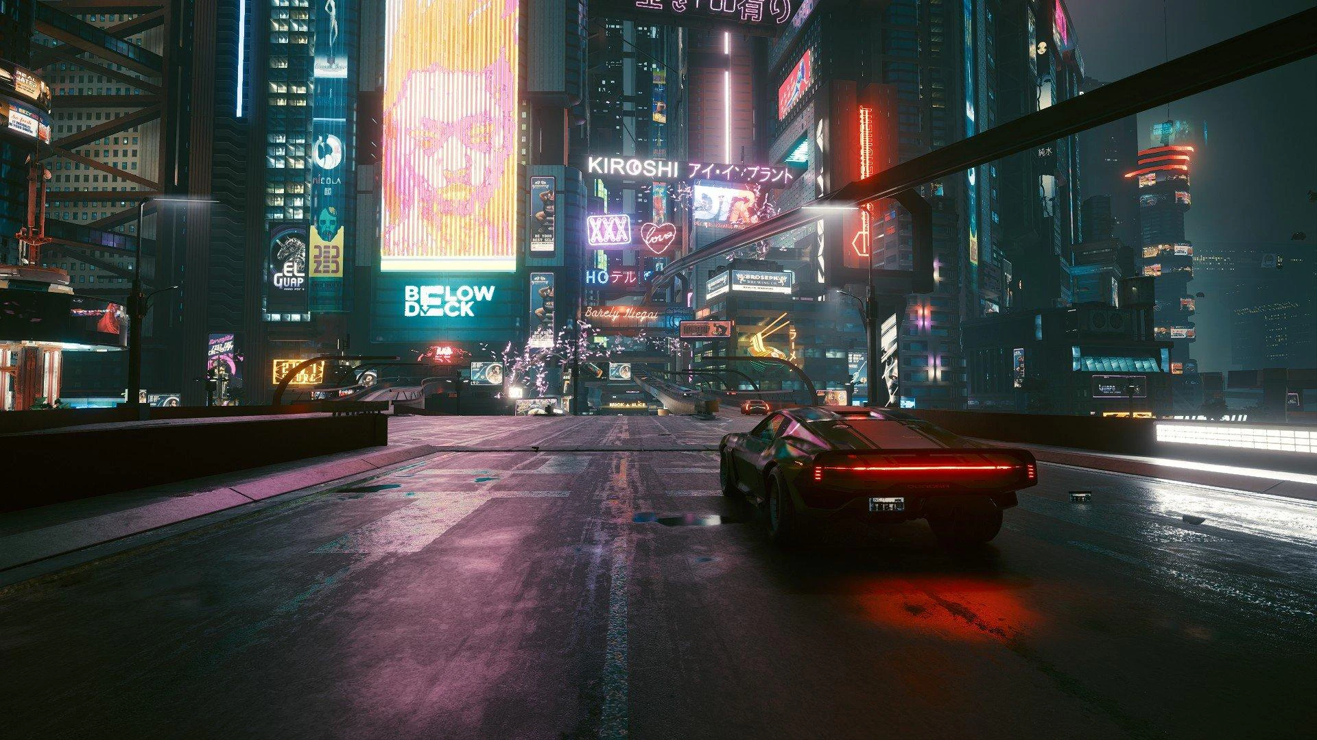 Неоновый город Cyberpunk 2077