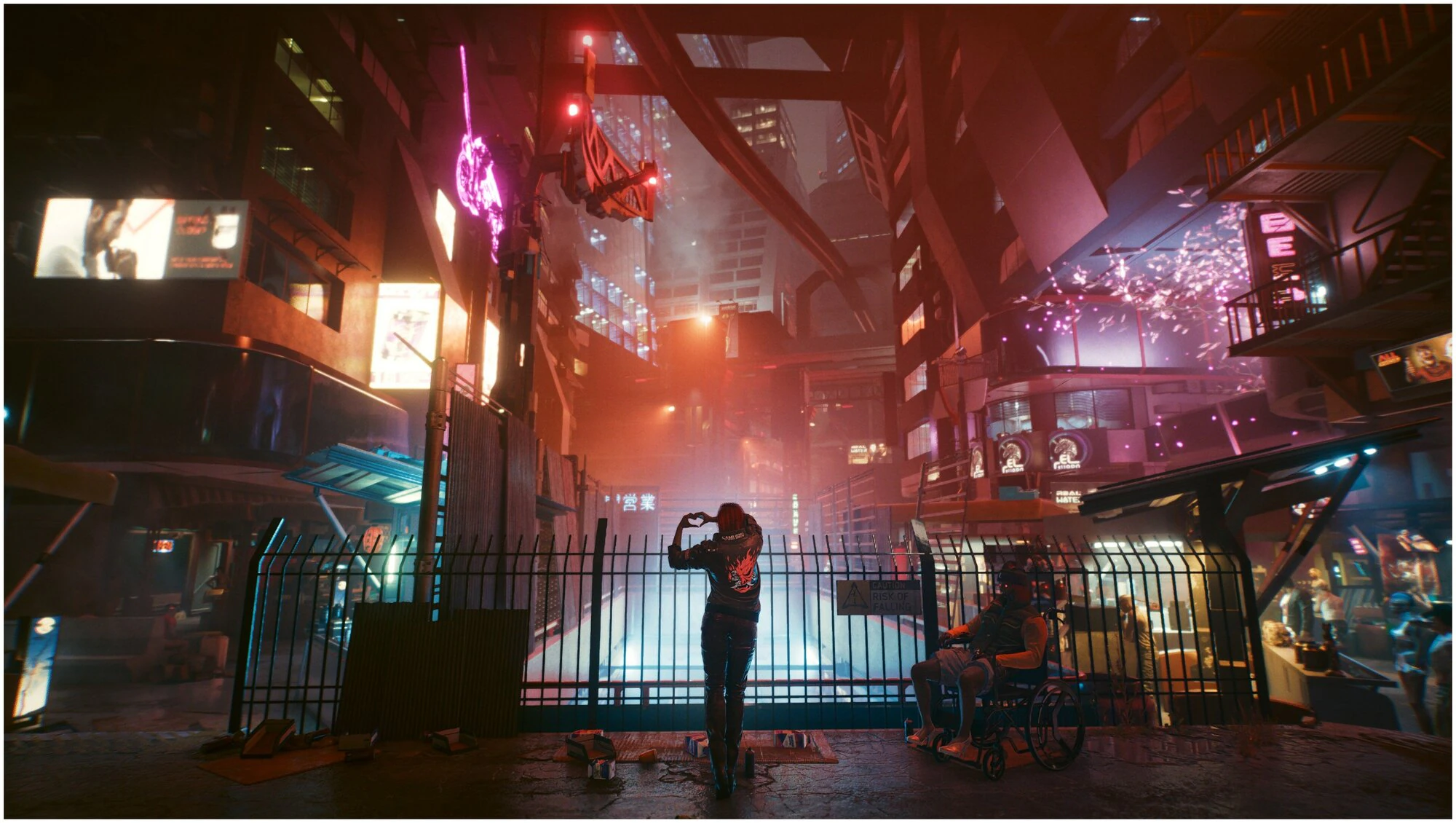 Cyberpunk 2077: неоновые улицы ночного мегаполиса