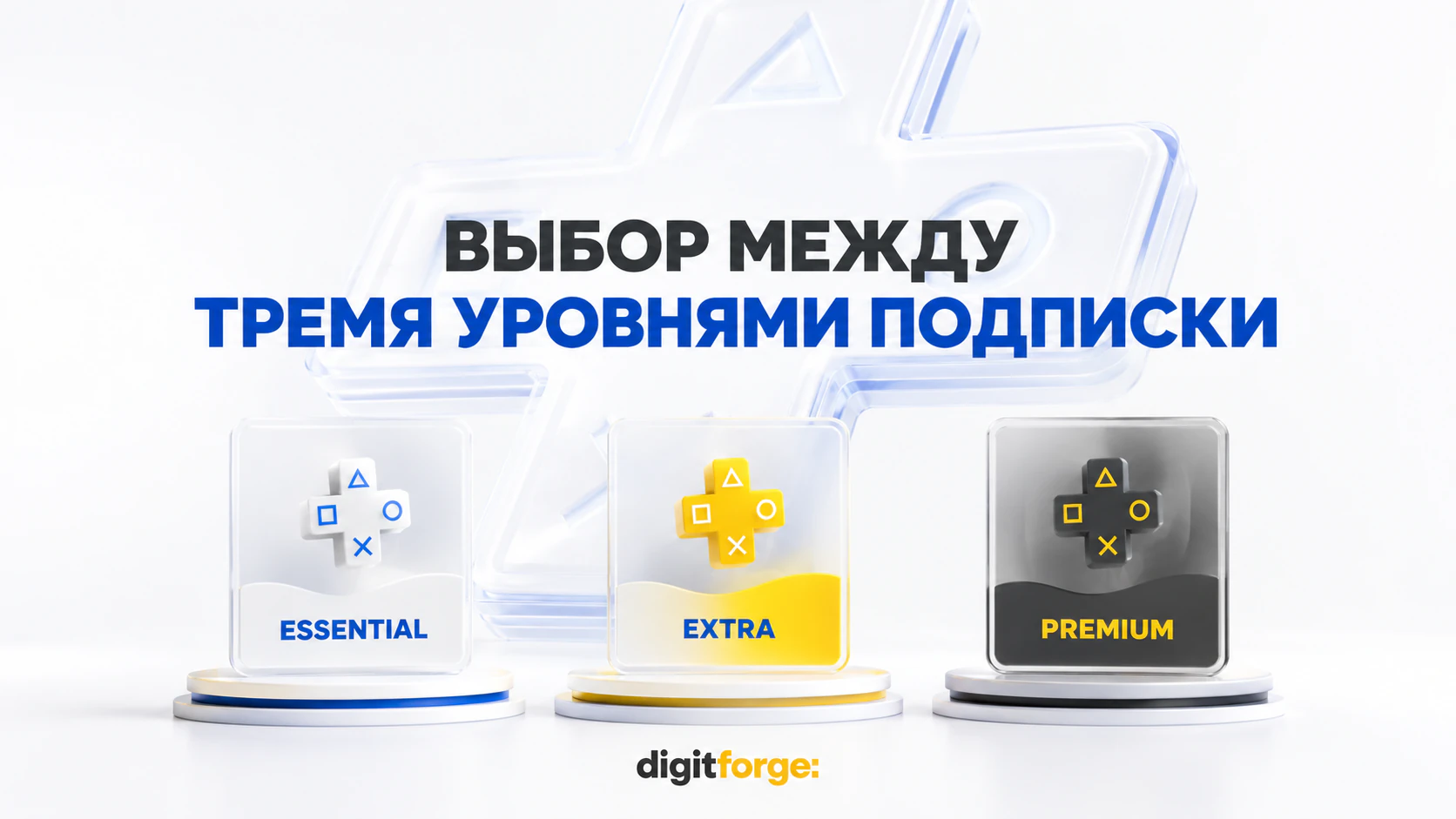 Выбор между тремя уровнями подписки